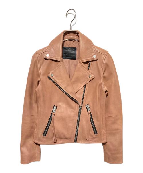 ALL SAINTS（オールセインツ）ALL SAINTS (オールセインツ) DALBY BIKER ライダースジャケット ピンク サイズ:UK4の古着・服飾アイテム