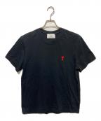 AMI Alexandre Mattiussiアミアレクサンドルマテュッシ）の古着「ハートロゴ刺繍Tシャツ」｜ネイビー