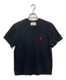 AMI Alexandre Mattiussi（アミアレクサンドルマテュッシ）の古着「ハートロゴ刺繍Tシャツ」｜ネイビー