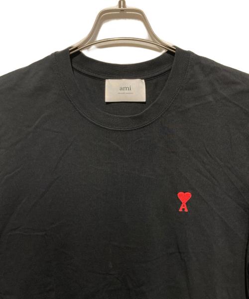 AMI Alexandre Mattiussi（アミアレクサンドルマテュッシ）AMI Alexandre Mattiussi (アミアレクサンドルマテュッシ) ハートロゴ刺繍Tシャツ ネイビー サイズ:Ｌの古着・服飾アイテム
