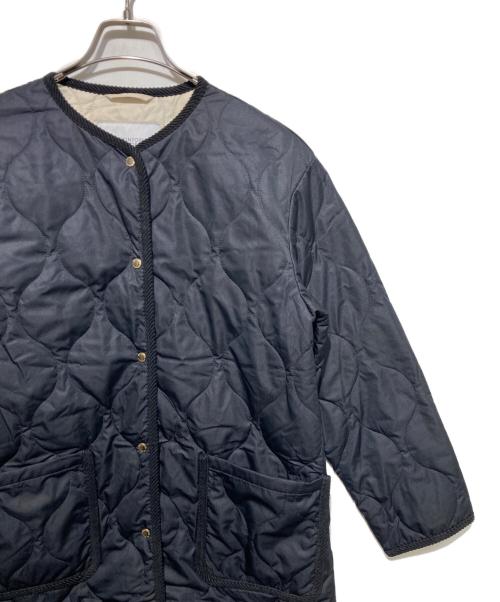 MACKINTOSH PHILOSOPHY（マッキントッシュ フィロソフィー）MACKINTOSH PHILOSOPHY (マッキントッシュ フィロソフィー) ノーカラーキルティングロングコート ネイビー サイズ:36の古着・服飾アイテム