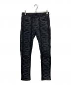 Hysteric Glamourヒステリックグラマー）の古着「SNAKE LOOP スキニーデニムパンツ」｜ブラック