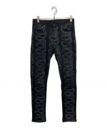 Hysteric Glamour（ヒステリックグラマー）の古着「SNAKE LOOP スキニーデニムパンツ」｜ブラック