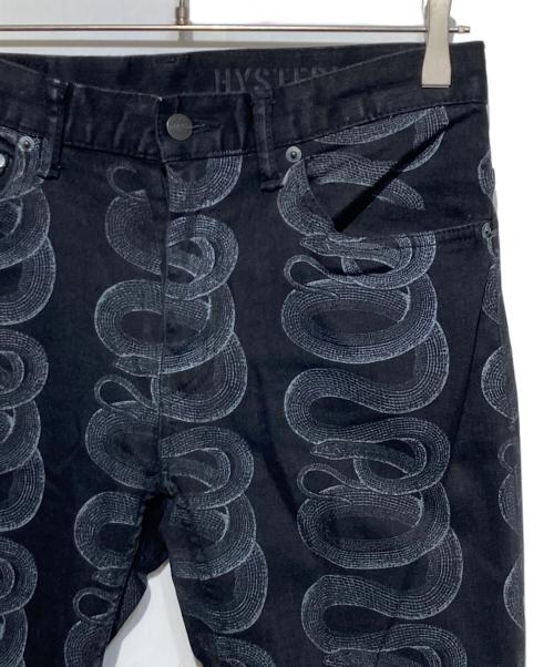 Hysteric Glamour（ヒステリックグラマー）Hysteric Glamour (ヒステリックグラマー) SNAKE LOOP スキニーデニムパンツ ブラック サイズ:28の古着・服飾アイテム