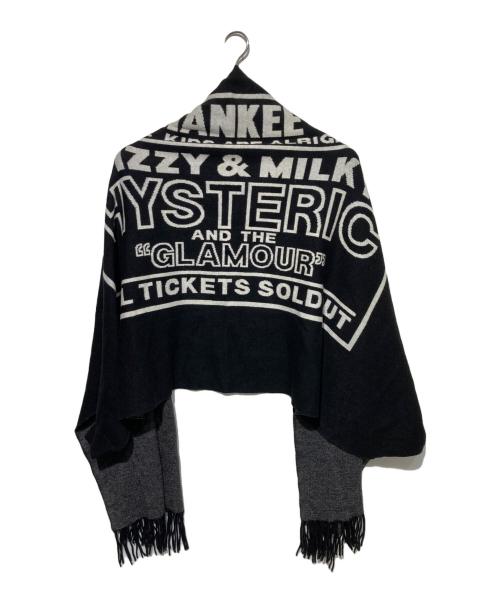 Hysteric Glamour（ヒステリックグラマー）Hysteric Glamour (ヒステリックグラマー) DIZZY&MILKY ジャカード ショールカーディガン ブラック サイズ:FREEの古着・服飾アイテム