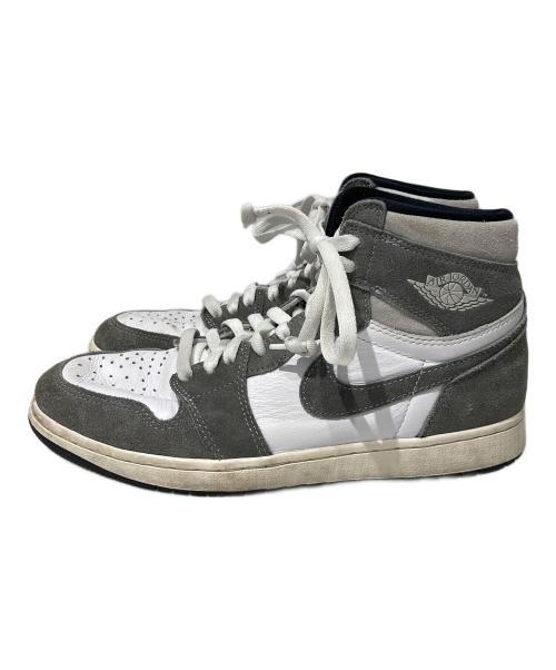 NIKE（ナイキ）NIKE (ナイキ) AIR JORDAN 1 RETRO HIGH OG ハイカットスニーカー ホワイト×グレー サイズ:26.5の古着・服飾アイテム