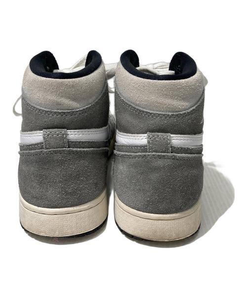 NIKE（ナイキ）NIKE (ナイキ) AIR JORDAN 1 RETRO HIGH OG ハイカットスニーカー ホワイト×グレー サイズ:26.5の古着・服飾アイテム
