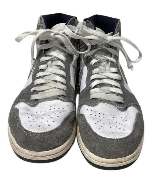 NIKE（ナイキ）NIKE (ナイキ) AIR JORDAN 1 RETRO HIGH OG ハイカットスニーカー ホワイト×グレー サイズ:26.5の古着・服飾アイテム