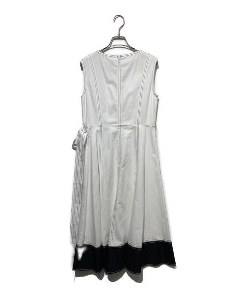 Diagram（ダイアグラム）Diagram (ダイアグラム) デニム配色ワンピース ホワイト×ブラック サイズ:38の古着・服飾アイテム