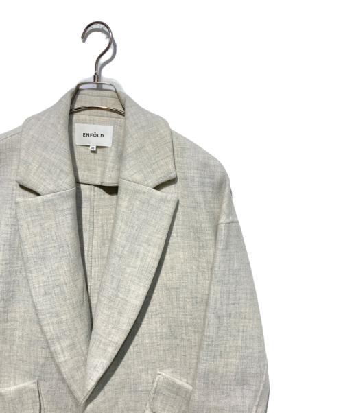 ENFOLD（エンフォルド）ENFOLD (エンフォルド) WOダブルフェイス 立体ポケットコート グレー サイズ:36の古着・服飾アイテム
