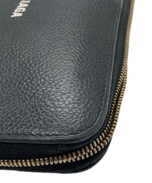 BALENCIAGA（バレンシアガ）BALENCIAGA (バレンシアガ) ラウンドファスナーウォレット 長財布 ブラックの古着・服飾アイテム