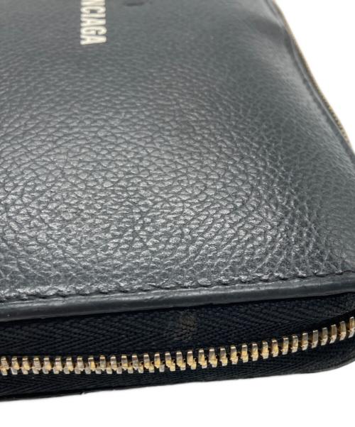 BALENCIAGA（バレンシアガ）BALENCIAGA (バレンシアガ) ラウンドファスナーウォレット 長財布 ブラックの古着・服飾アイテム