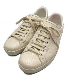 GUCCI（グッチ）の古着「GGエンボス スニーカー」｜ベージュ