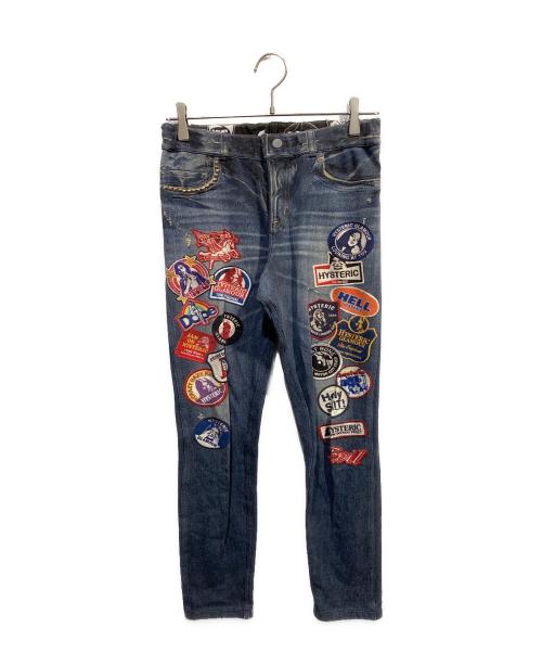 hysteric（ヒステリック）hysteric (ヒステリック) REBEL ROCK柄 リバーシブルスウェットパンツ グレー サイズ:freeの古着・服飾アイテム