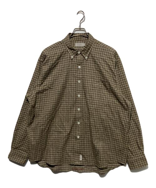 SEDAN ALL-PURPOSE（セダンオールパーパス）SEDAN ALL-PURPOSE (セダンオールパーパス) Twill Plaid Big BD Shirt グリーン サイズ:Lの古着・服飾アイテム