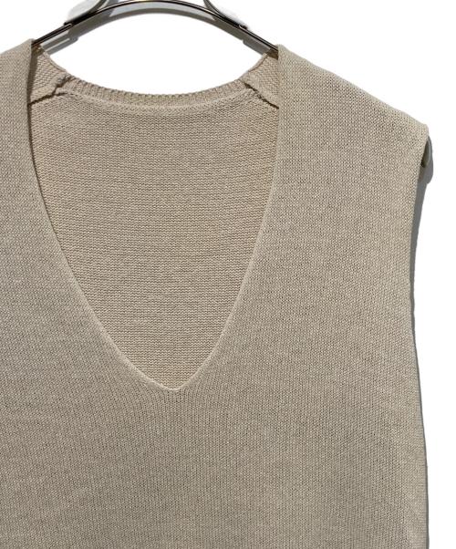 GALLARDA GALANTE（ガリャルダガランテ）GALLARDA GALANTE (ガリャルダガランテ) 深Vニットプルオーバー ベージュ サイズ:Freeの古着・服飾アイテム