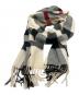 BURBERRY（バーバリー）の古着「カシミヤチェックストール」｜ホワイト×ブラック