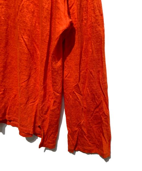 MAATEE&SONS（マーティーアンドサンズ）MAATEE&SONS (マーティーアンドサンズ) LINEN L/SLEEVE BOAT TEE オレンジ サイズ:2の古着・服飾アイテム