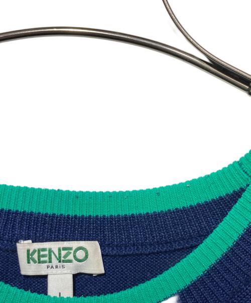 KENZO（ケンゾー）KENZO (ケンゾー) タイガーワッペンニット ネイビー サイズ:Lの古着・服飾アイテム