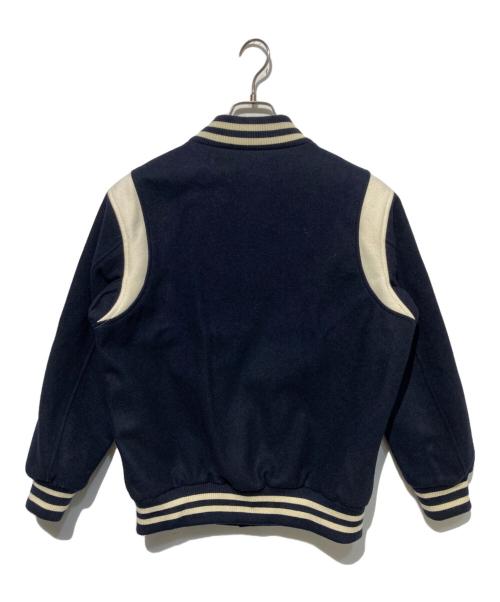 skookum（スクーカム）skookum (スクーカム) SHOULDER STRIPE VARSITY STADIUM AWARD JACKET ネイビー サイズ:Mの古着・服飾アイテム
