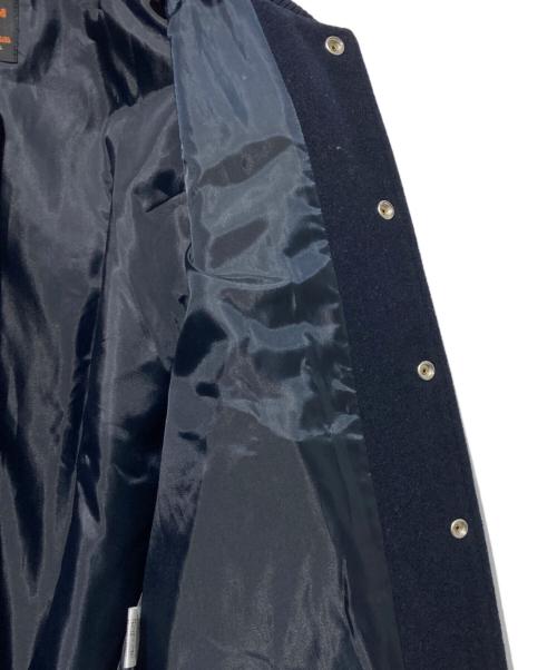 skookum（スクーカム）skookum (スクーカム) SHOULDER STRIPE VARSITY STADIUM AWARD JACKET ネイビー サイズ:Mの古着・服飾アイテム
