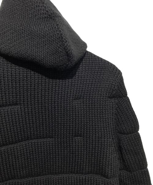 EMPORIO ARMANI（エンポリオアルマーニ）EMPORIO ARMANI (エンポリオアルマーニ) 中綿ニットジャケット ブラック サイズ:48の古着・服飾アイテム