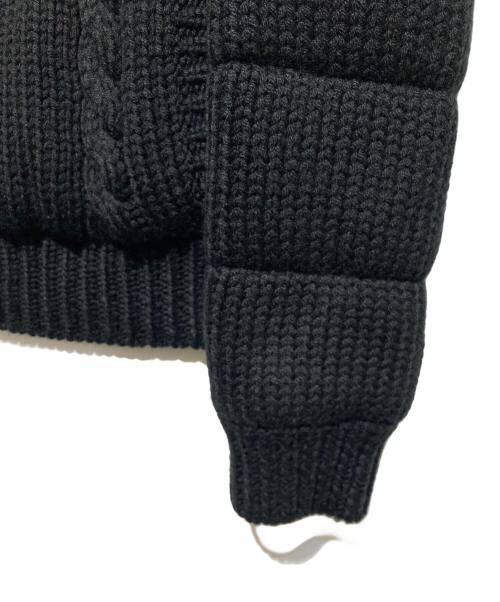 EMPORIO ARMANI（エンポリオアルマーニ）EMPORIO ARMANI (エンポリオアルマーニ) 中綿ニットジャケット ブラック サイズ:48の古着・服飾アイテム