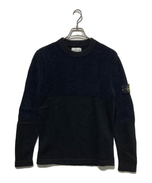 STONE ISLAND（ストーンアイランド）STONE ISLAND (ストーンアイランド) KNIT CREWNECK ブラック サイズ:Mの古着・服飾アイテム