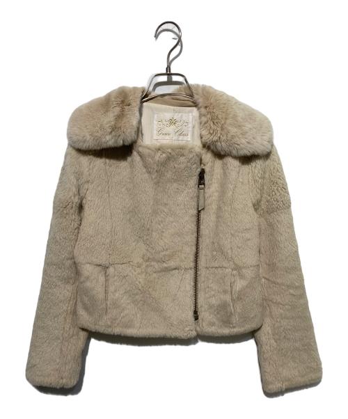 GRACE CLASS（グレースクラス）GRACE CLASS (グレースクラス) ラビットファージャケット ベージュ サイズ:36の古着・服飾アイテム