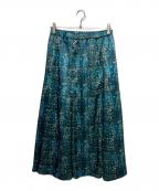 HERALBONYヘラルボニー）の古着「サテンスカート「こもれび」」｜グリーン