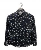 HERALBONYヘラルボニー）の古着「シャツブラウス「無題（丸）」」｜ブラック