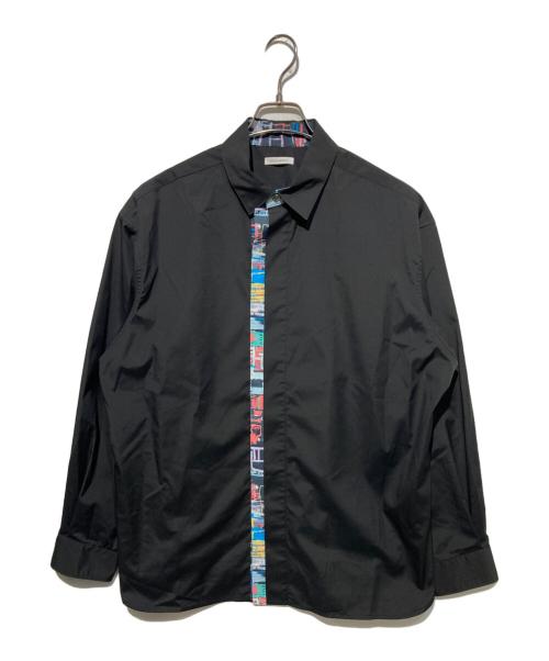 HERALBONY（ヘラルボニー）HERALBONY (ヘラルボニー) デザイナーシャツ（フライフロント）「Maze」 ブラック サイズ:Fの古着・服飾アイテム