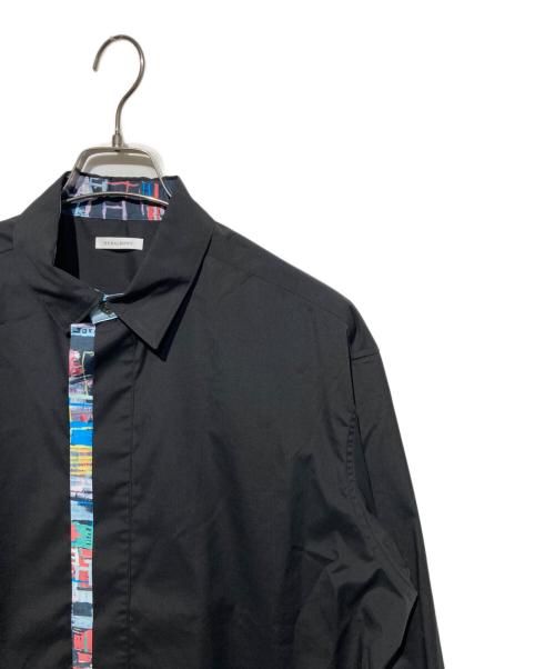 HERALBONY（ヘラルボニー）HERALBONY (ヘラルボニー) デザイナーシャツ（フライフロント）「Maze」 ブラック サイズ:Fの古着・服飾アイテム