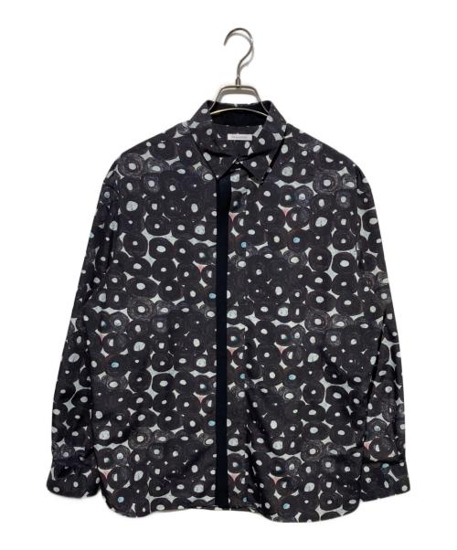 HERALBONY（ヘラルボニー）HERALBONY (ヘラルボニー) デザインシャツ(フライフロント) ブラックB「無題(丸)」 ブラック サイズ:Fの古着・服飾アイテム