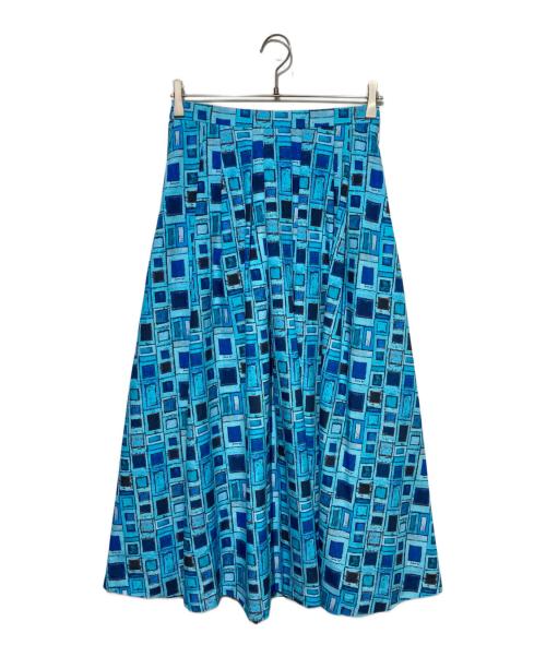 HERALBONY（ヘラルボニー）HERALBONY (ヘラルボニー) フレアスカート「青い窓」 ブルー サイズ:Sの古着・服飾アイテム