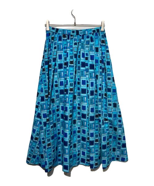 HERALBONY（ヘラルボニー）HERALBONY (ヘラルボニー) フレアスカート「青い窓」 ブルー サイズ:Sの古着・服飾アイテム