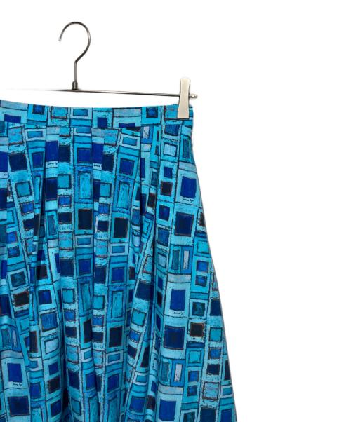 HERALBONY（ヘラルボニー）HERALBONY (ヘラルボニー) フレアスカート「青い窓」 ブルー サイズ:Sの古着・服飾アイテム