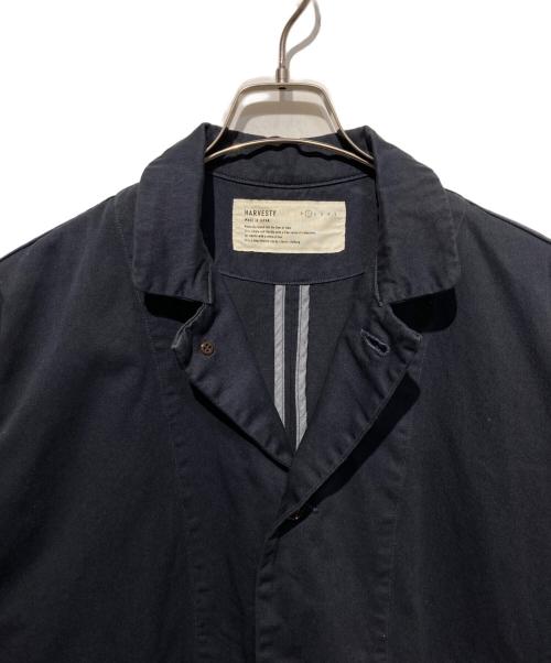 HARVESTY（ハーベスティー）HARVESTY (ハーベスティー) コットンチノクロスオーバーコート ネイビー サイズ:１の古着・服飾アイテム