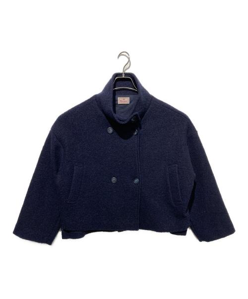 maomade（マオメイド）maomade (マオメイド) 圧縮ウール スタンドカラーコート ネイビー サイズ:Freeの古着・服飾アイテム