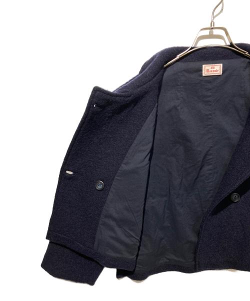 maomade（マオメイド）maomade (マオメイド) 圧縮ウール スタンドカラーコート ネイビー サイズ:Freeの古着・服飾アイテム