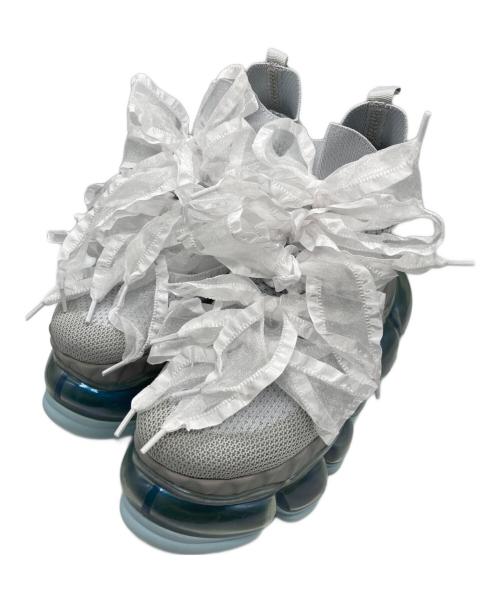 Mikio Sakabe（ミキオサカベ）Mikio Sakabe (ミキオサカベ) SHEEP HIGH TARTE NEW  JEWELRY RIBBON SHOES グレー サイズ:25.5cmの古着・服飾アイテム