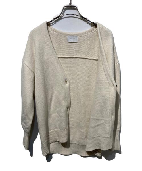 CLANE（クラネ）CLANE (クラネ) Minami Tanaka VNECK BACK CARDIGAN アイボリー サイズ:2の古着・服飾アイテム