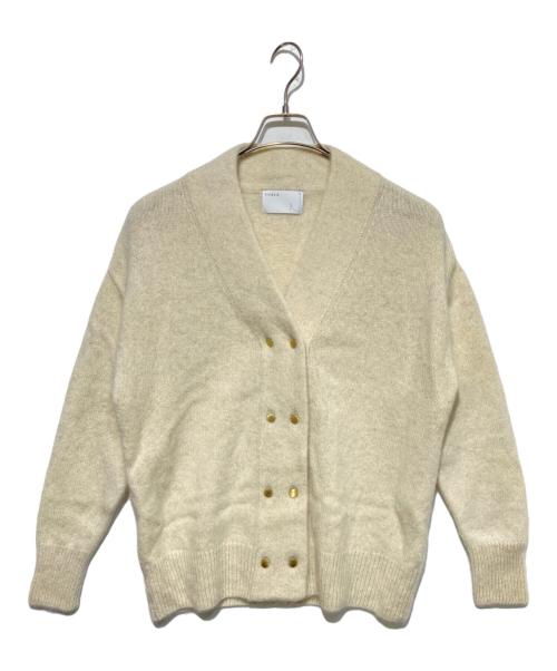Noble（ノーブル）Noble (ノーブル) ヤク ダブルボタンニットカーディガン ホワイト サイズ:Freeの古着・服飾アイテム