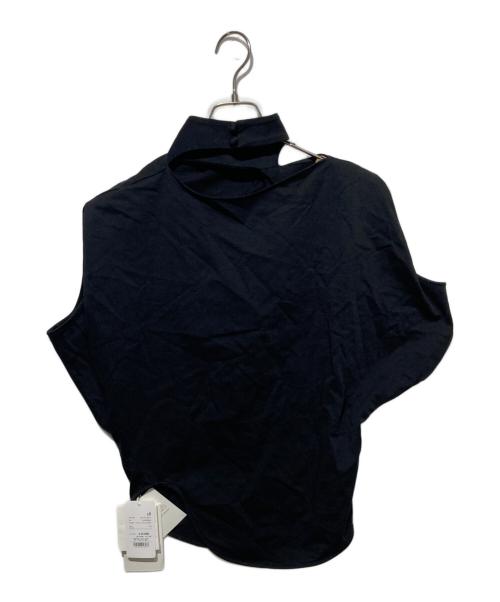 Mame Kurogouchi（マメクロゴウチ）mame kurogouchi (マメクロゴウチ) Cotton Jersey Asymmetry Top ブラック サイズ:1の古着・服飾アイテム