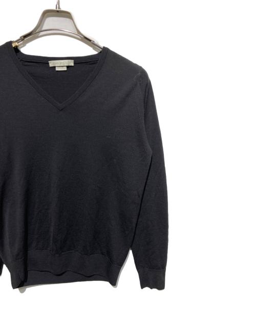 JOHN SMEDLEY（ジョンスメドレー）JOHN SMEDLEY (ジョンスメドレー) Vネックニット ネイビー サイズ:Sの古着・服飾アイテム