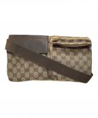 GUCCIグッチ）の古着「ウエストポーチ」｜ベージュ