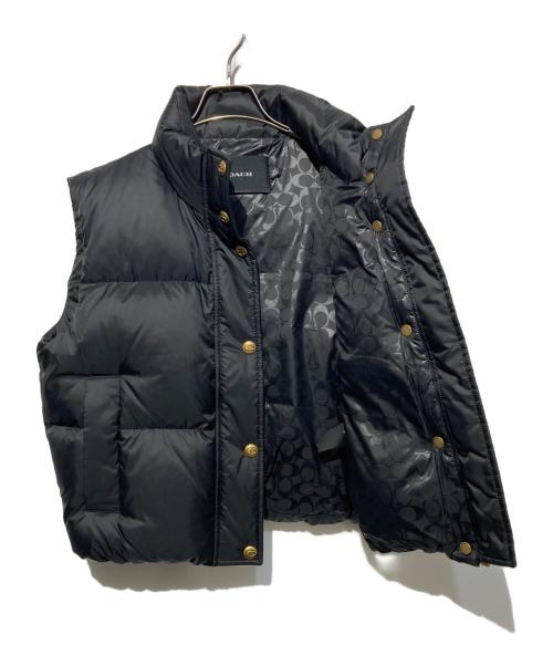 COACH（コーチ）COACH (コーチ) ダウン パッファー ベスト ブラック サイズ:Sの古着・服飾アイテム