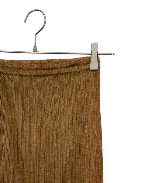 PLEATS PLEASE（プリーツプリーズ）PLEATS PLEASE (プリーツプリーズ) グラデーション プリーツラップスカート ブラウン サイズ:1の古着・服飾アイテム