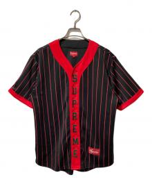 SUPREME（シュプリーム）の古着「18AW Vertical Logo Baseball Jersey」｜ブラック×レッド