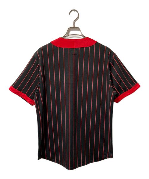 SUPREME（シュプリーム）Supreme (シュプリーム) 18AW Vertical Logo Baseball Jersey ブラック×レッド サイズ:Mの古着・服飾アイテム